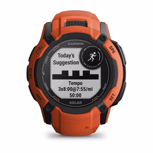 Garmin Instinct 2X Solar 2,79 cm (1,1") MIP, 50 mm, digitaalne 176 × 176 piksli puuteekraan, punane, GPS (satelliit)