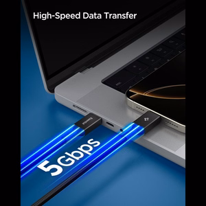 Spigen Essential EB10015CC USB-C / USB-C 100W 150cm kaabel - must