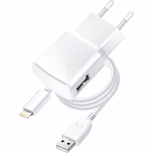 Phone charger sinine Star USB A 1A 5W + cable USB A To Lightning TFK-TC-1100B valge
