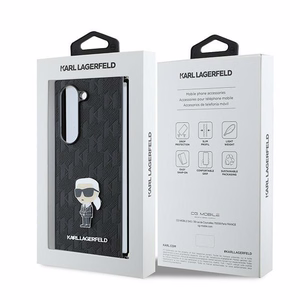 Karl Lagerfeld Saffiano Ikonik Pin Ümbris jaoks Samsung Galaxy Z Fold 6 - Must