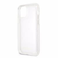 Guess GUHCN65PCGLSI iPhone 11 Pro Max hõbedane/hõbedane kõva ümbris Glitter