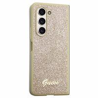 Guess Glitter Script ümbris jaoks Samsung Galaxy Z Fold 5 - kuldne