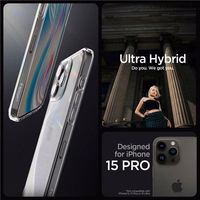 Spigen Crystal Hybrid iPhone 15 Pro Ümbris - läbipaistev
