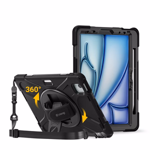 Crong Defender Plus tugevdatud ümbris iPad Air 11″ (M2/M3/M4, 2024–2026), iPad Air 10,9″ (4./5. põlvkond) ja iPad Pro 11″ (2021/2022) jaoks, must