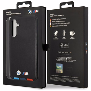Чехол BMW BMHCSA5422PTDK A54 чёрный/чёрный Leather Stamp Tricolor