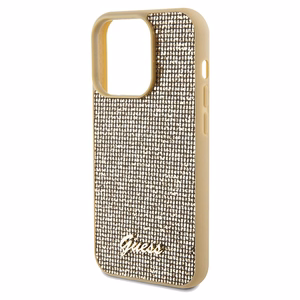Guess Disco Metal Script ümbris jaoks iPhone 14 Pro Max - kuldne