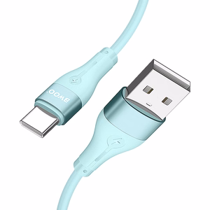 BWOO X280C Minimalist Silicone USB - USB-C kaabel 1m 3A, roheline