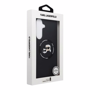 Karl Lagerfeld Silicone Karl&Choupette Heads MagSafe ümbris Samsung Galaxy S26 FE – must