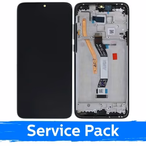 LCD ekraan ühilduv Xiaomi Redmi Note 8 Pro raamiga / must / (Service Pack)