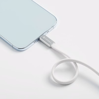 Cable USB C to USB C Forcell F-Energy QC4.0 PD 5A 100W Cafule Flat 1,2m CCFN23 white