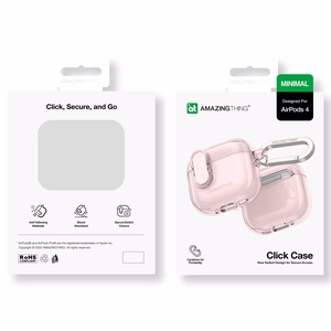 AmazingThing Minimal Ümbris jaoks AirPods 4 – Roosa