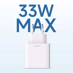 Cuktech A19 30W USB-A + USB-C Wall Charger - White