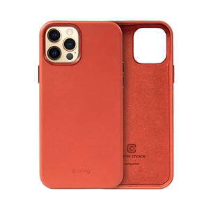 Crong Essential Cover ümbris seadmele iPhone 12 Pro Max, kunstnahast, punane