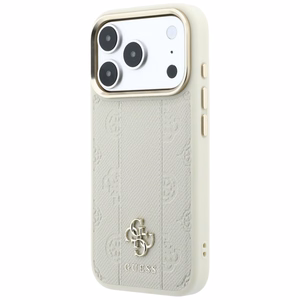Guess Stripe Peony 4G Logo MagSafe ümbris mudelile iPhone 18 Pro / 17 Pro – värv: beež