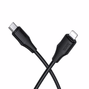 Силиконовый кабель USB C – Lightning Hoco 27W 1 m X124 черный