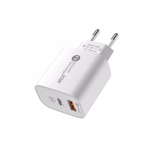 A6MaxL 20W USB-A USB-C Wall Laadija koos 1m USB-C - Lightning Kaabel - valge