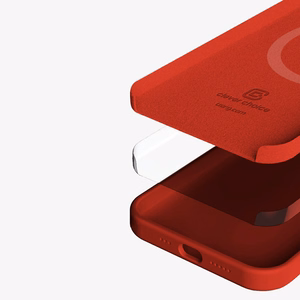 Crong Color Cover Magnetic ümbris seadmele iPhone 13 Pro Max, MagSafe'iga ühilduv, punane