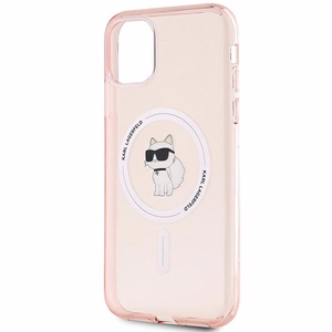 Чехол Karl Lagerfeld IML Choupette MagSafe для iPhone 11 / Xr - розовый