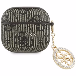 Guess 4G Strass Charm Ümbris jaoks AirPods 4 - Brown