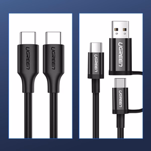 Ugreen US286 USB-C - USB-C 3A 480Mb/s kaabel 3m must