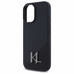 Karl Lagerfeld Silicone Shadow Metal Initial MagSafe iPhone 16 Ümbris - must