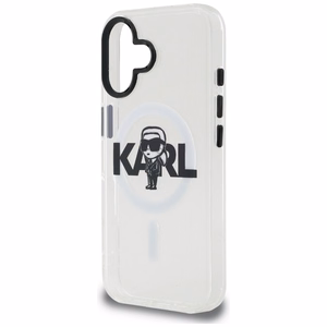 Karl Lagerfeld IML Karl Sketch Logo MagSafe Case for iPhone 16 - Clear