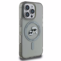 Karl Lagerfeld IML Metal Karl&Choupette Head MagSafe Ümbris jaoks iPhone 16 Pro - must