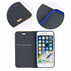 Флип-чехол для iPhone 7 / 8 / SE 2020 / SE 2022 Luna Book Gold тёмно-синий