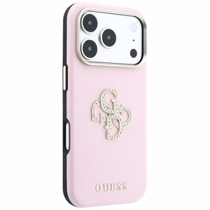 Guess Smooth & Big Strass Logo ümbris iPhone 18 Pro Max / 17 Pro Max – roosa