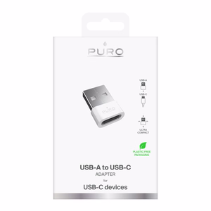 Puro USB-C - USB-A Adapter - valge