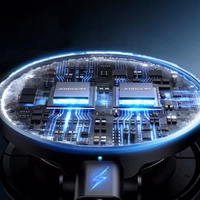 Autohoidik Joyroom "JR-ZS408" Must (juhtmevaba laadimine 15W) (magnetiline / kleepuv alus)