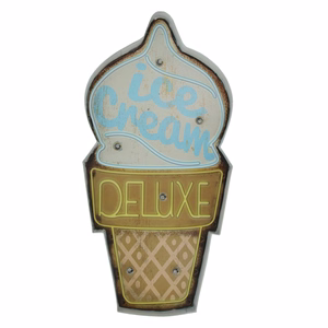 RETRO metallist silt LED Ice Cream Forever Light