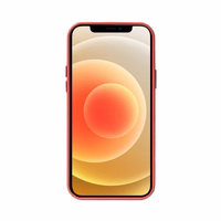 Crong Essential Cover Magnetic - iPhone 12 / iPhone 12 Pro MagSafe Leather ümbris (punane)