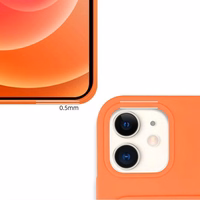 Kaardiümbris Silikoonist rahakotiümbris kaardipesaga dokumendid iPhone 12 Pro oranžile