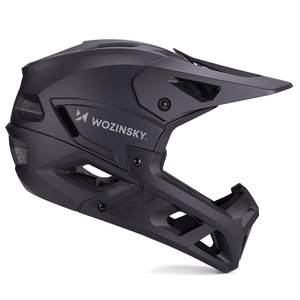 Wozinsky kogu nägu kattev jalgrattakiiver eemaldatava visiiriga, 60–62 cm, must