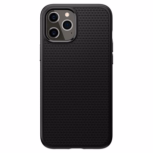Spigen Liquid Air ümbris iPhone 12 / iPhone 12 Pro jaoks - matt must