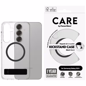 CARE by PanzerGlass Feature Must Kickstand & QI Ümbris jaoks Samsung Galaxy S25+ - Läbipaistev