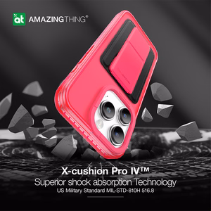 Amazing Thing Titan Pro Neon Mag Wallet Чехол 10FT IP156.7PTWPN для Iphone 15 Pro Max розовый с подставкой