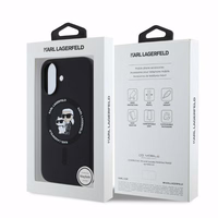 KARL LAGERFELD ümbris jaoks IPHONE 16 compatible with MagSafe KLHMP16SSCMKCRHK (Silicone KC Body Ring) must