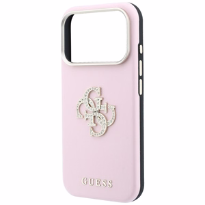 Guess Smooth & Big Strass Logo ümbris iPhone 18 Pro Max / 17 Pro Max – roosa