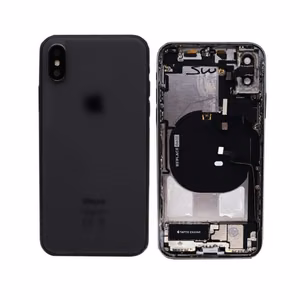 Tagakaas Ühildub iPhone X full housing / Must / OEM