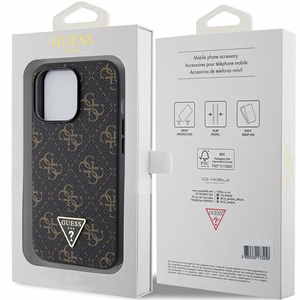 Guess 4G Triangle Metal Logo ümbris jaoks iPhone 14 Pro - must