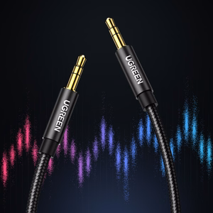 Ugreen AV112 AUX helikaabel sirge minijack 3.5mm 1m - sinine
