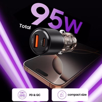 Tech-Protect CC03 95W 2-Port USB-A / USB-C Car Laadija - Must