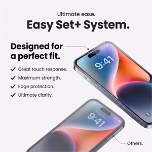 Tech-Protect Easy Set+ 2-osaline karastatud klaasist kaitsekomplekt ekraanile ja kaamera objektiividele mudelile iPhone 18 Pro Max