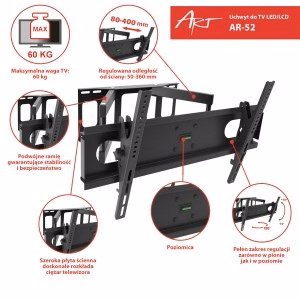 Hoidik 14–42" LCD/LED telerile 35 kg ART AR-44