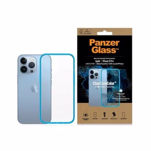 PanzerGlass ClearCase Antibacterial Military Grade Certified Ümbris jaoks iPhone 13 Pro - Läbipaistev Sinine