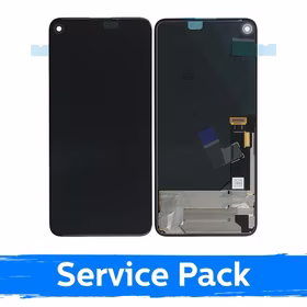 LCD Ekraan Ühildub Google Pixel 4A 5G / G025I / Must Koos Frame (Service Pack)