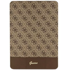 Guess 4G Stripe Allover Ümbris iPad 10.2" - pruun