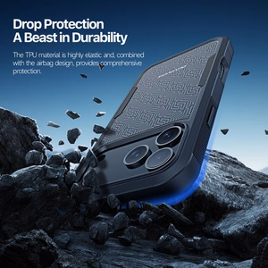 Ümbris Dux Ducis Shld Apple iPhone 17 Pro must (Triangle Pattern)